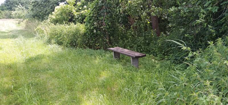 Bank am Wanderweg zum verweilen