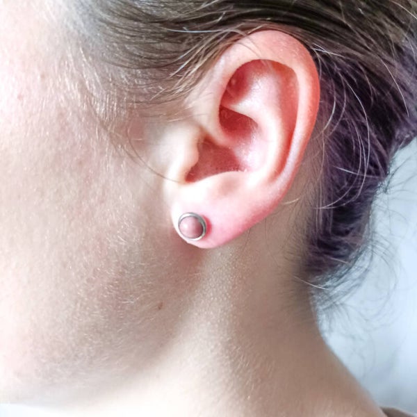 Boucles d'oreilles rhodonite