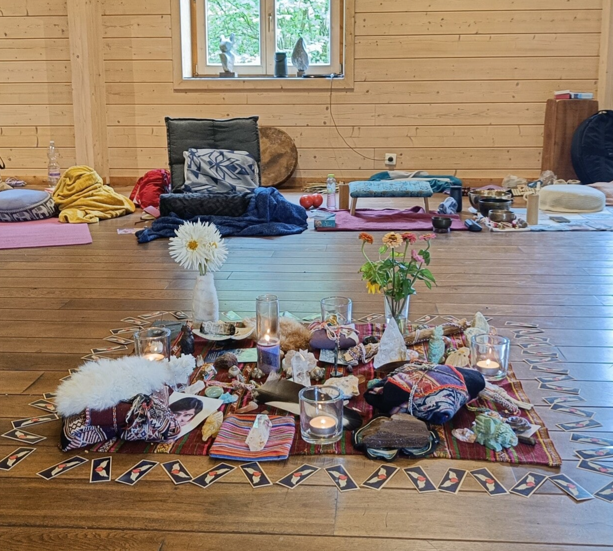 Marc Wynen met sjamaan drum voor energetische healing