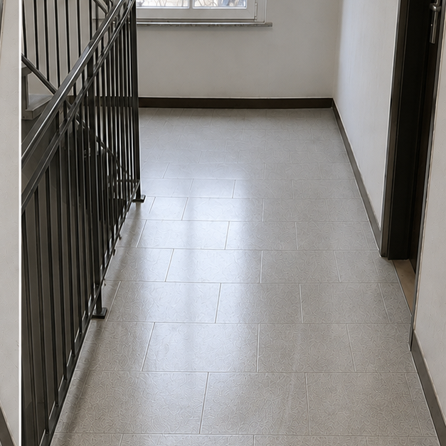 Treppenhausreinigung vorher und nachher in Haselünne