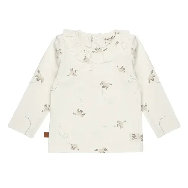 Follow Your Heart Kids Shirt Ruffle Collar - Jet Stream