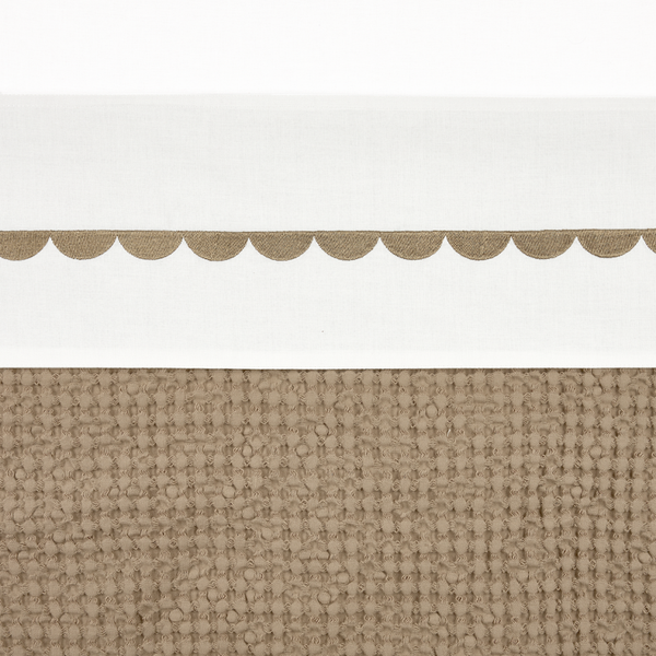 Laken - Borduur arc taupe