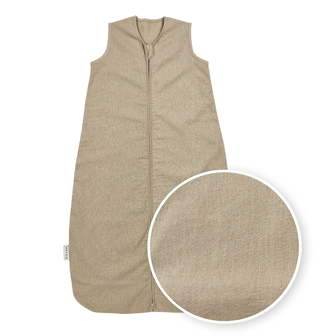 Slaapzak ongevoerd linnen - Taupe