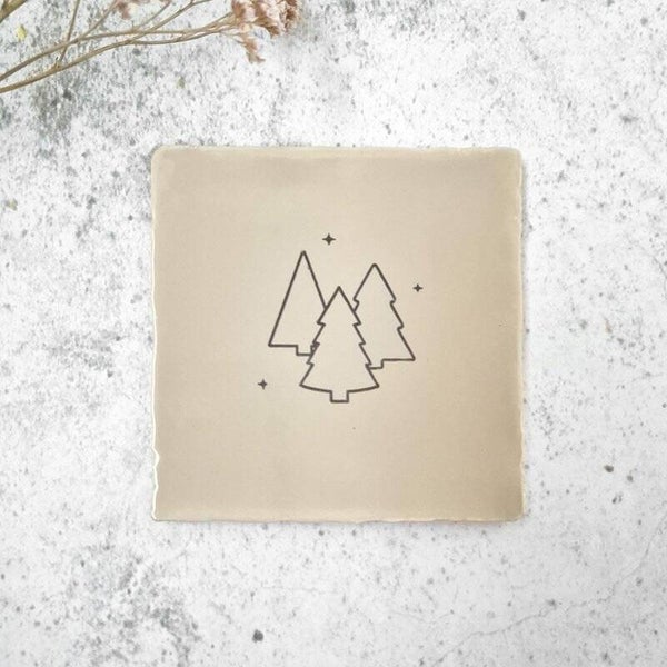 Tegeltje - kerstbomen