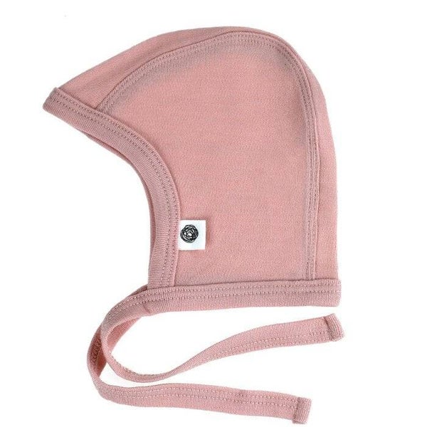 Merinowollen strikmuts - Misty rose - Maat 56