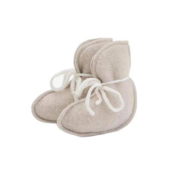 Newborn slofjes - merinowol - Beige