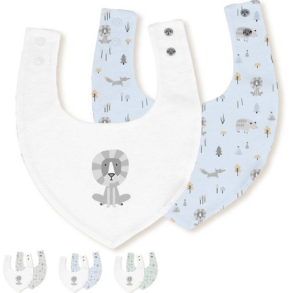 BABEROS BANDANA PACK DE 2 BAMBU FOX INTERBABY (20X30)