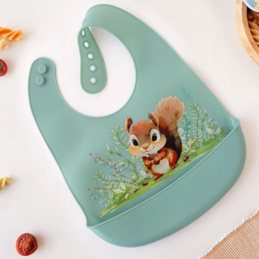 BABERO DE SILICONA ARDILLA KIOKIDS