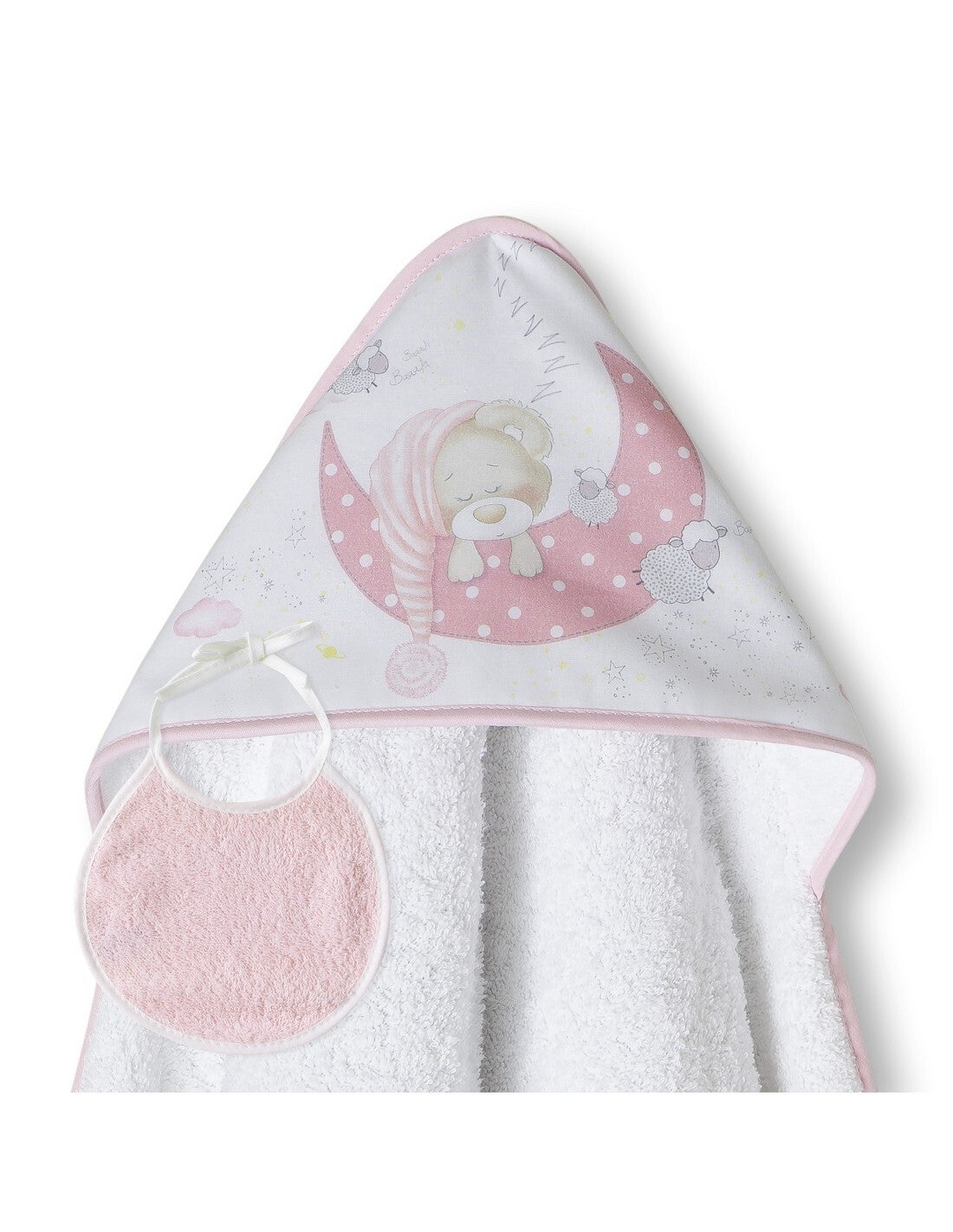 CAPA DE BAÑO Y BABERO BEAR SLEEPING INTERBABY