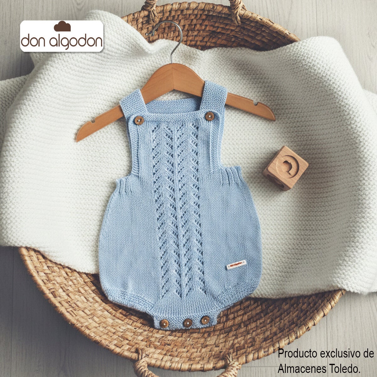 RANITA DON ALGODON PARA BEBE PERLE AZUL Y ROSA