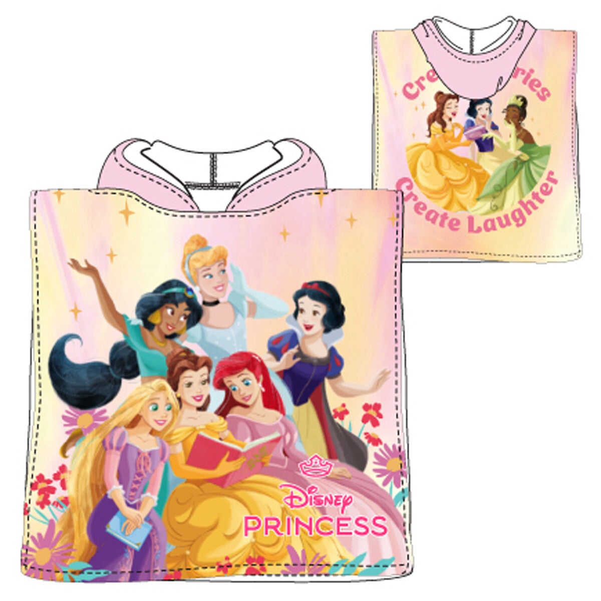 PONCHO INFANTIL DE PRINCESAS DISNEY. SUNCITY (55X110)
