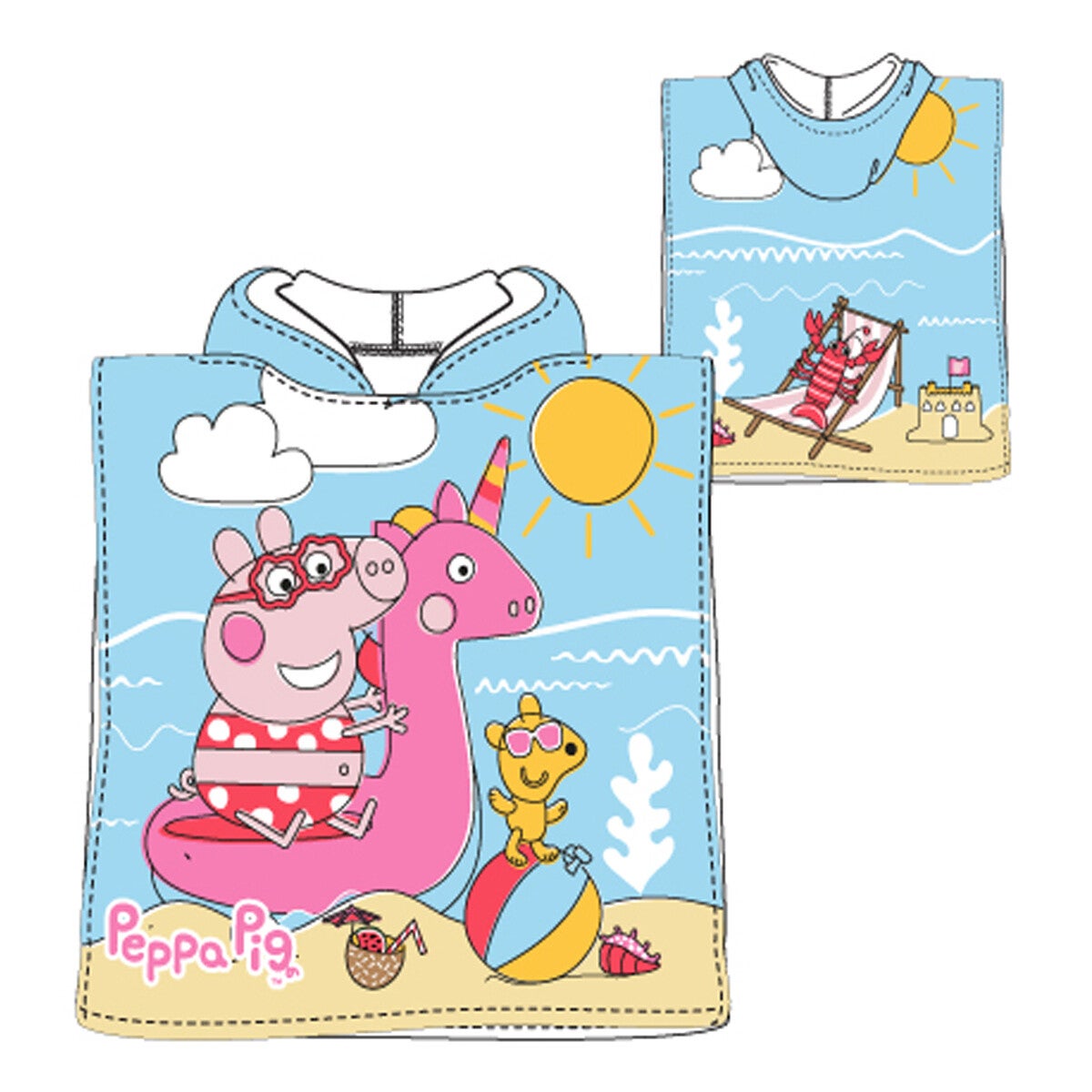PONCHO INFANTIL DE PEPPA PIG. SUNCITY (55X110)