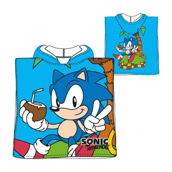 PONCHO INFANTIL DE SONIC SUNCITY (55X110)