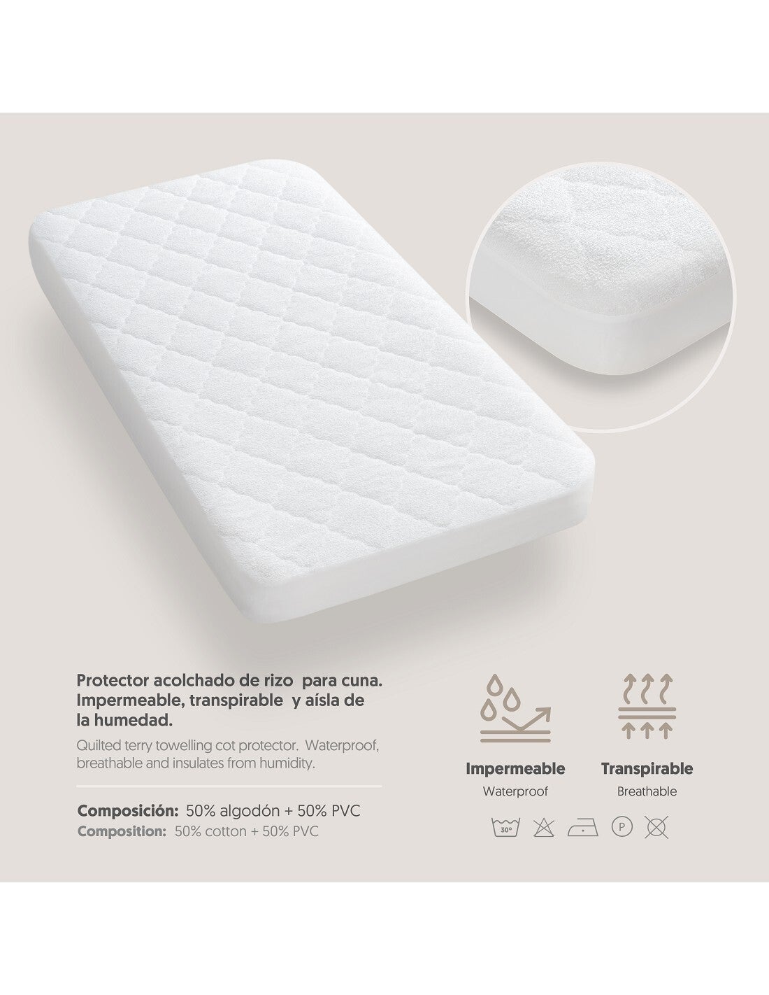 PROTECTOR DE CUNA ACOLCHADO INTERBABY