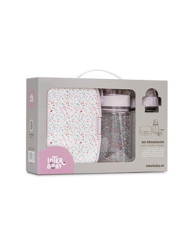 SET DE ALIMENTACION 3 PIEZAS PETALOS DE ROSA INTERBABY