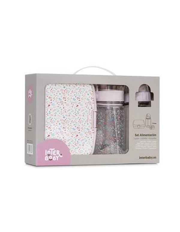 SET DE ALIMENTACION 3 PIEZAS PETALOS DE ROSA INTERBABY