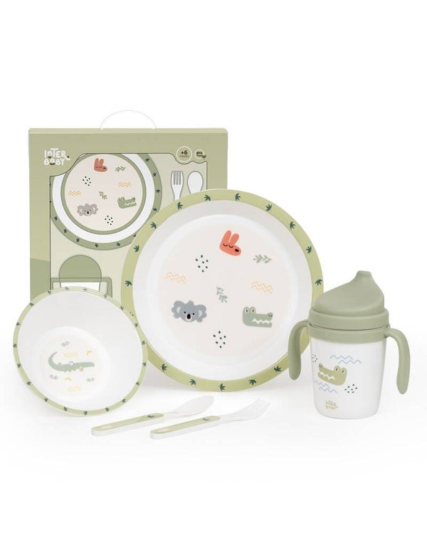 SET DE VAJILLA 5 PIEZAS AUSTRALIA. INTERBABY