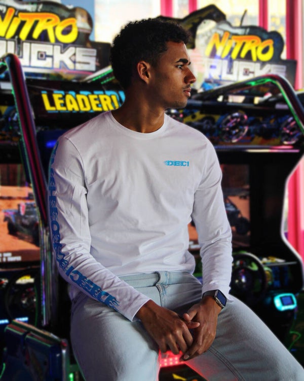 Longsleeve White Blue