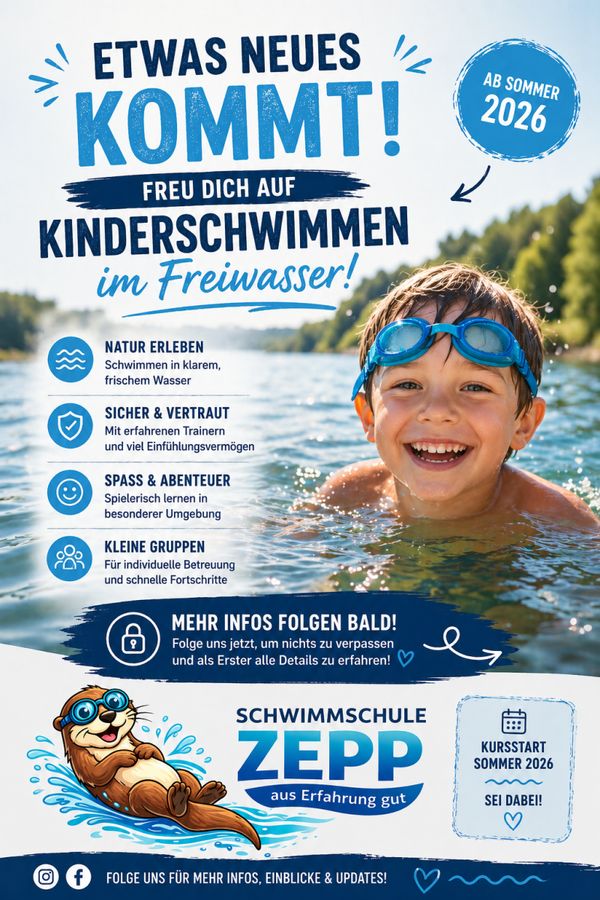 Kinderschwimmkurs Anfänger Freiwasser Erlichsee 1 ( 16.30 Uhr-17.15 Uhr)