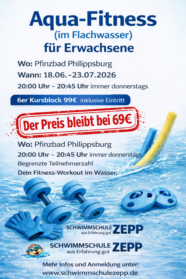 Aquafitness 2 ( Flachwasser) Philippsburg 18.06.-23.07.2026