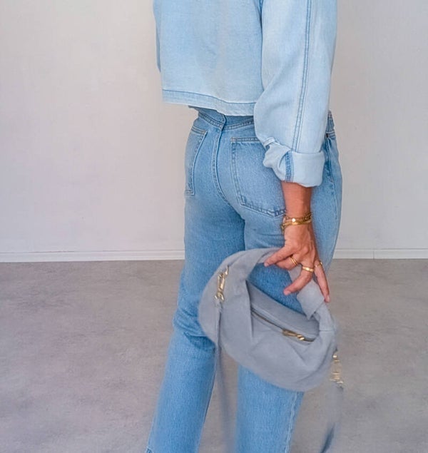 Kleine Handtasche hellblau