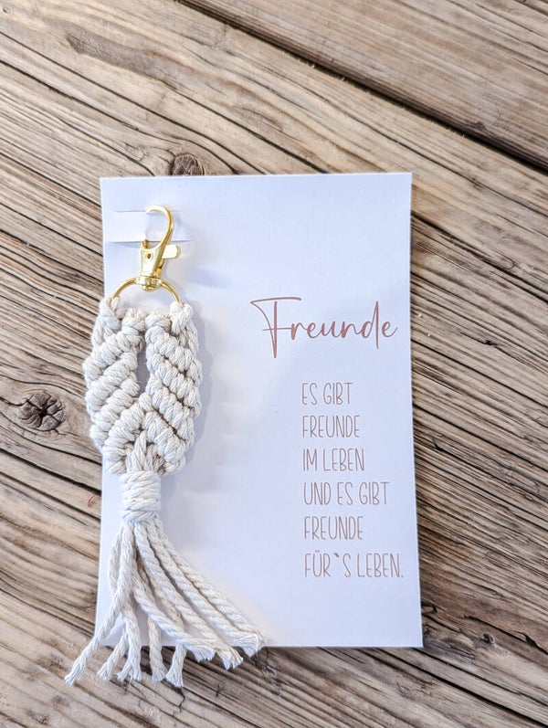 Makramee Schlüsselanhänger " Freunde"