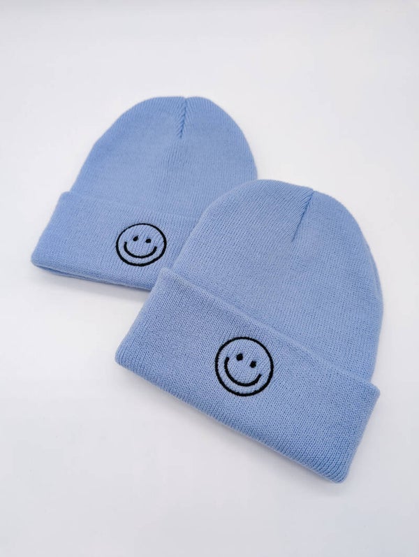 Mütze Smiley "hellblau"