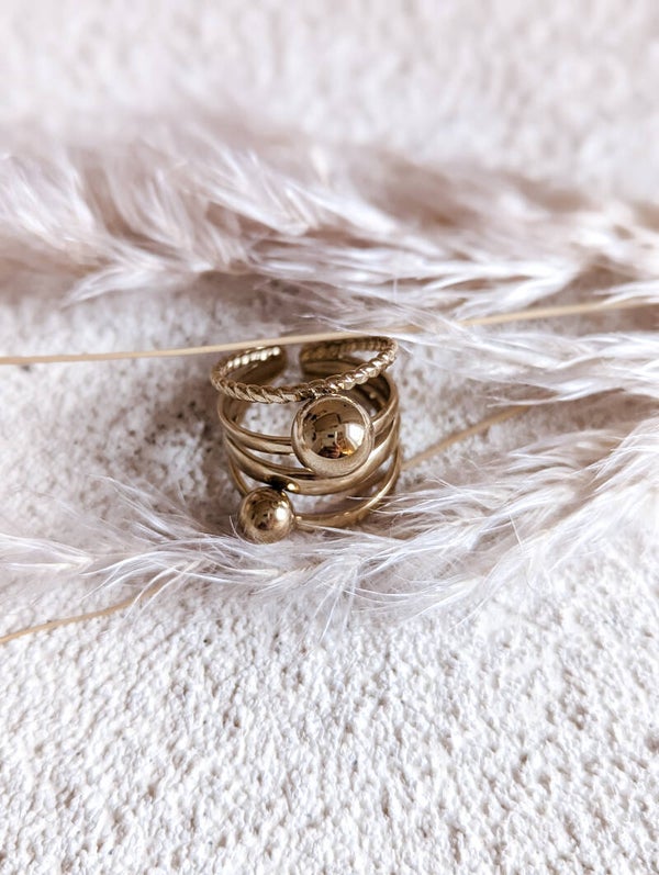 Ring Gold " 4er Ring"
