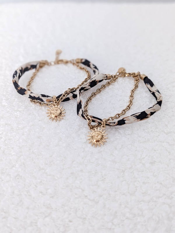 Doppelarmband Leo & goldene Kette