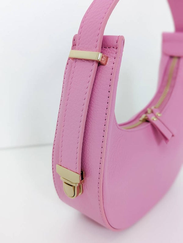 Pinkfarbene Handtasche aus 100 % Echtleder – modern, feminin, hochwertig