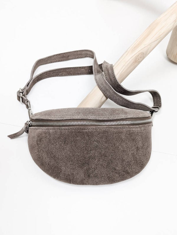 Gürteltasche Wildleder taup