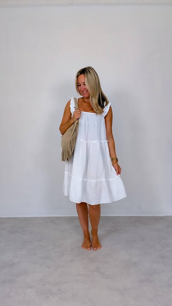Luftiges Musselin-Kleid – Onesize | 100% Baumwolle
