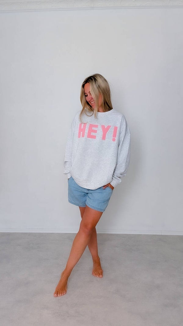 Pullover Hey grau/rosa