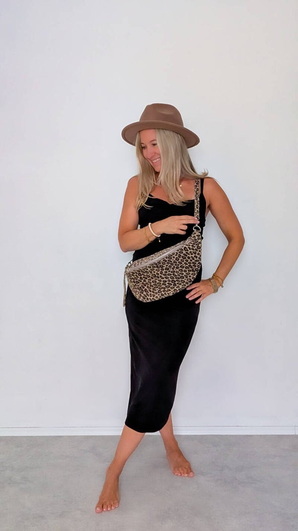 Leo-Bauchtasche aus 100 % Echtleder – stylisch, wild & super praktisch
