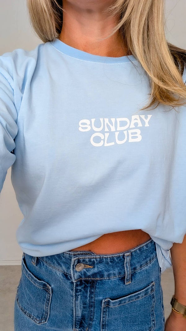 T- Shirt hellblau 100% Baumwolle