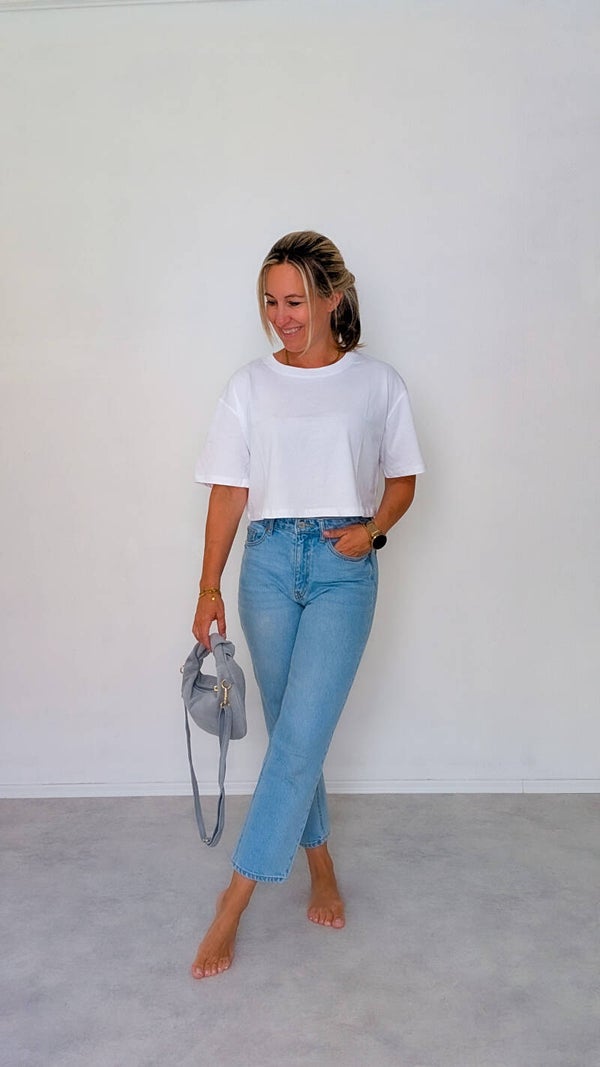 Crop T-Shirt 100% Baumwolle S/M & M/L