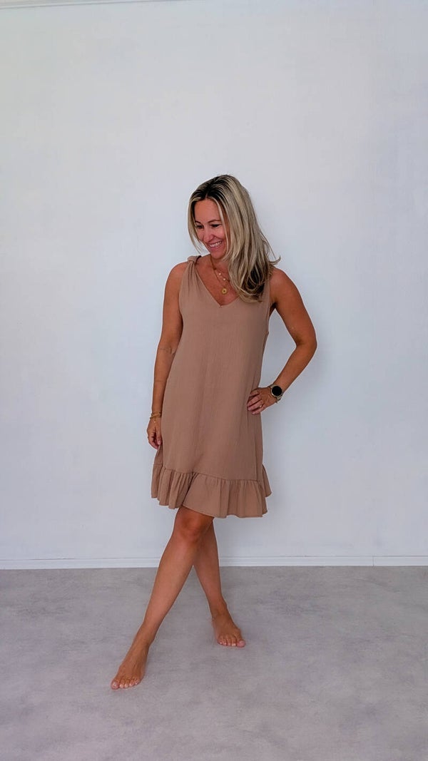 Leichtes Musselinkleid aus 100 % Baumwolle – Boho-Vibes zum Wohlfühlen