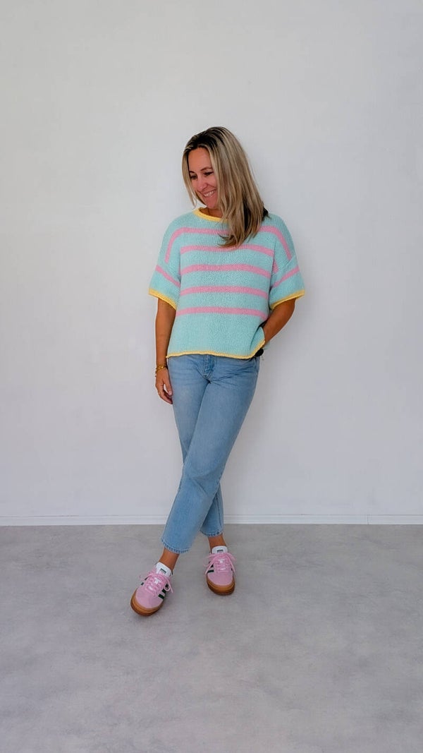 Sommerstrick Pulli in Pastell