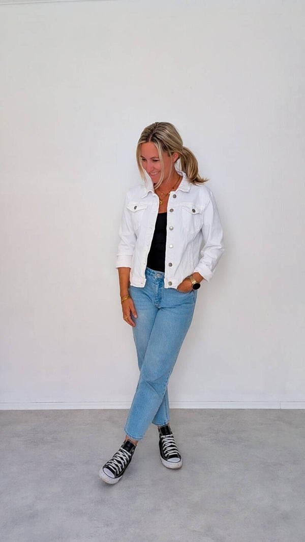 Weiße Jeansjacke – klassisch & zeitlos | S bis XL