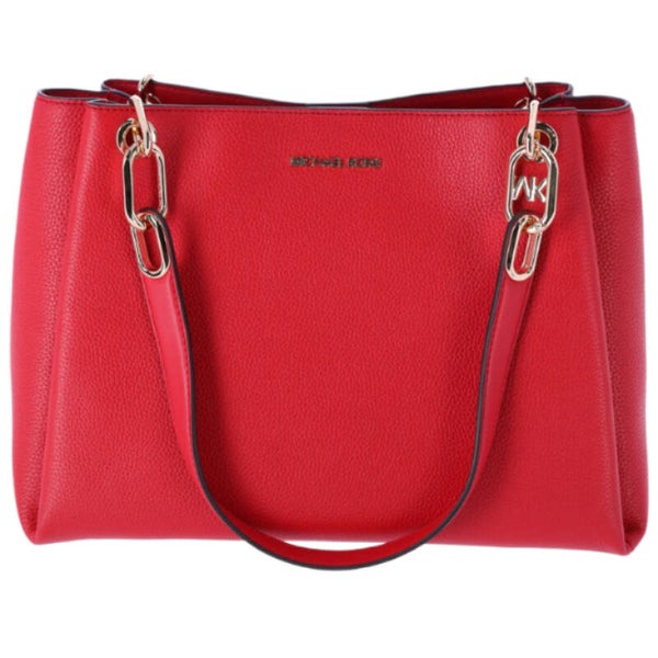 MK SHEILA MEDIUM CENTER ZIP SHOULDER CROSSBODY BAG BRIGHT RED