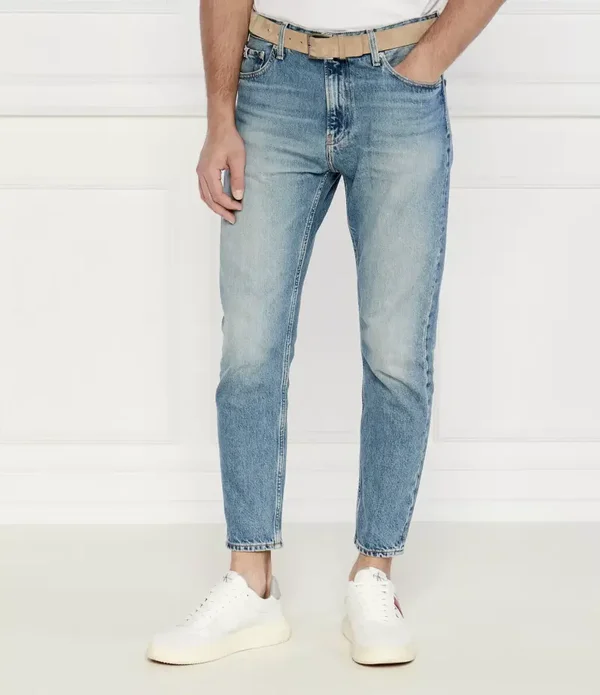 Calvin Klein Jeans Men’s Light Blue Straight Fit Jeans 100% Cotton