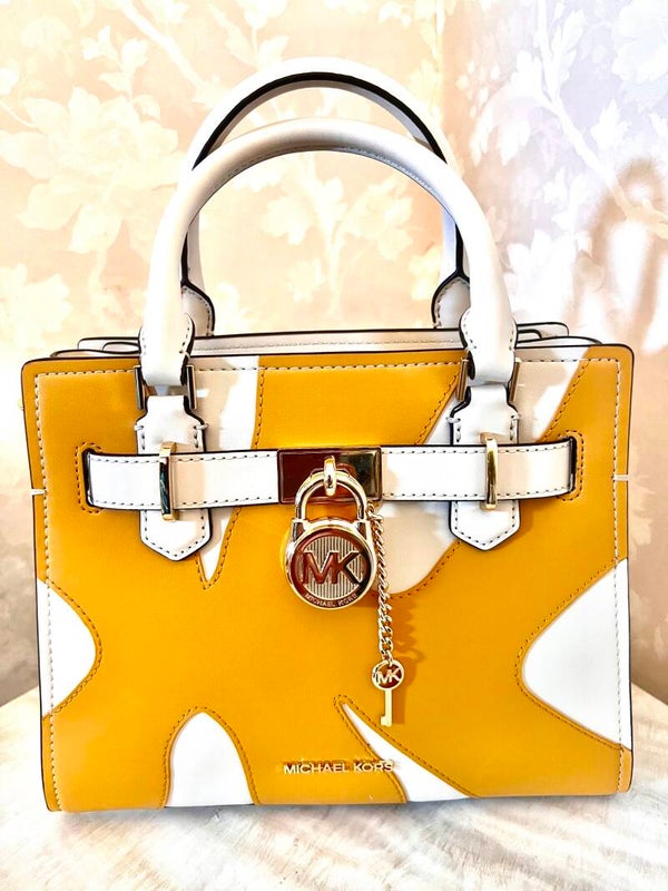 Michael Kors Small Hamilton Satchel Golden Handbag