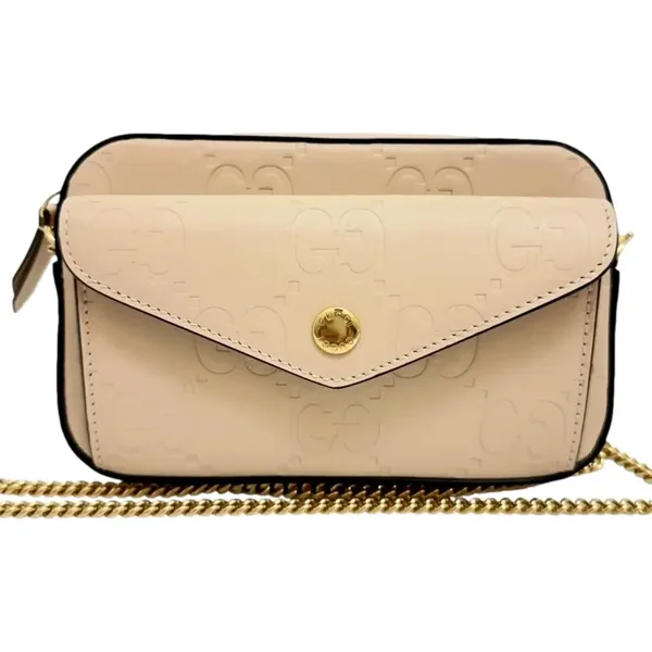 Gucci Gilbert Calfskin Mini Envelope Beige Crossbody Bag
