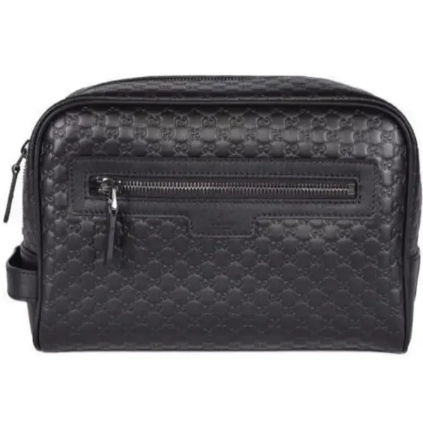 Gucci Mens Microguccissima Black Toiletry Bag