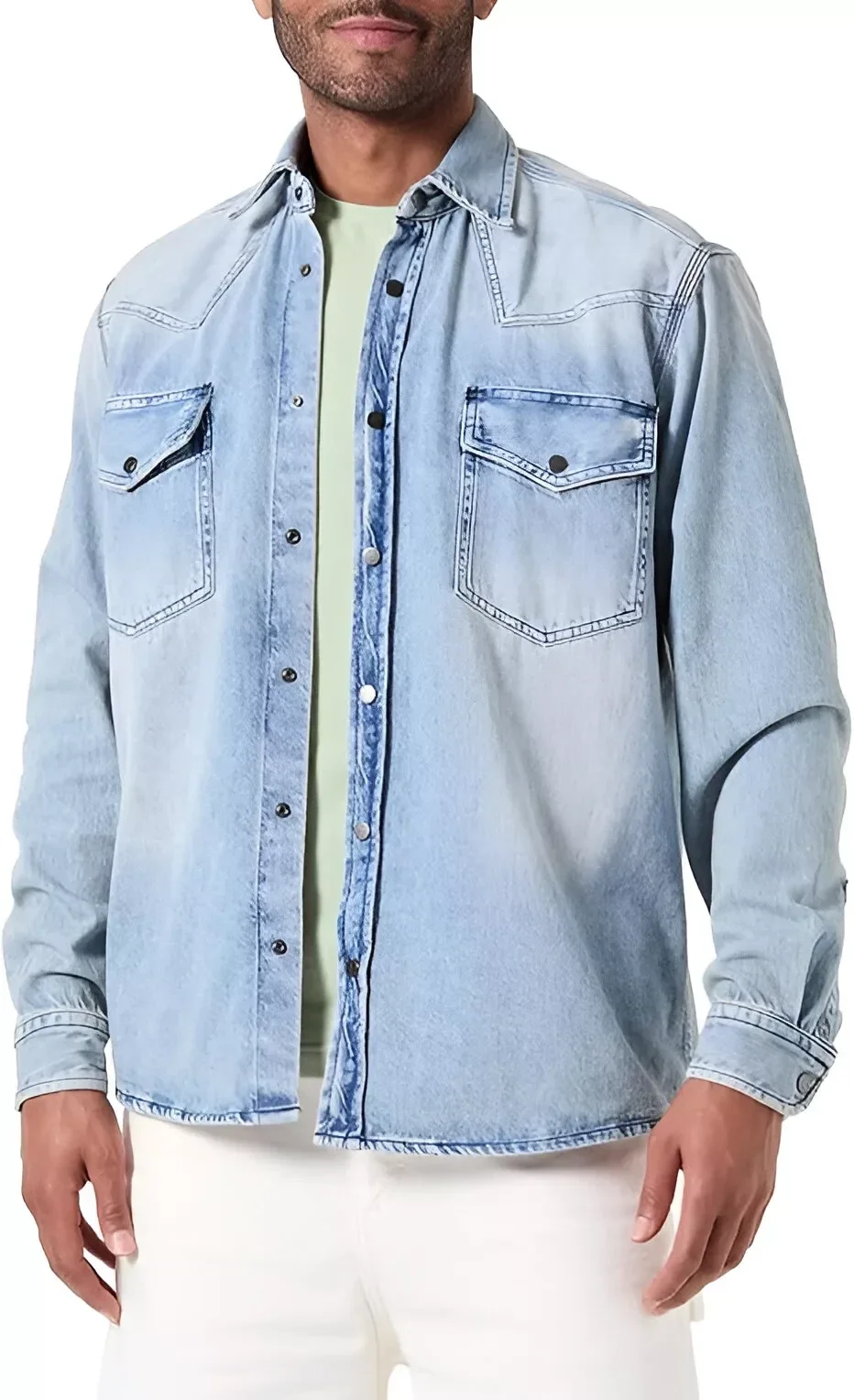 Boss Men’s Classic Blue Cotton Shirt