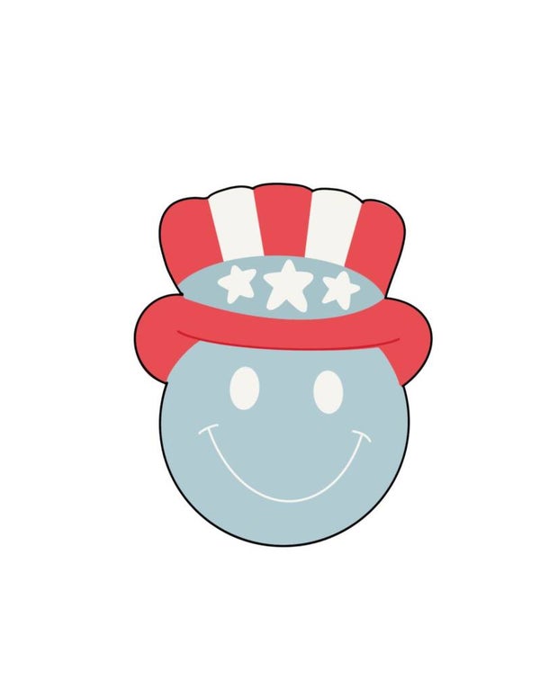 4th of July Smiley Face