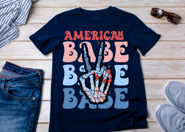 American Babe Navy tee