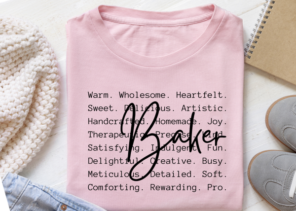 Baker-Black lettering- tee