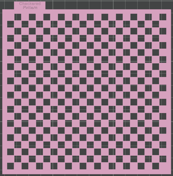 Checkered Pattern (STL file) Stencil