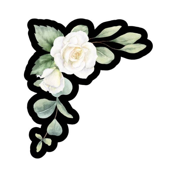 Corner Flower with greenery STL file